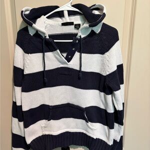 Polo Ralph Lauren Navy and White Striped Sweater